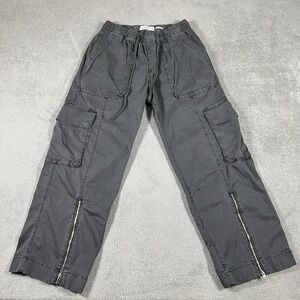 Abercrombie & Fitch Charcoal Cargo Wide Leg Pants